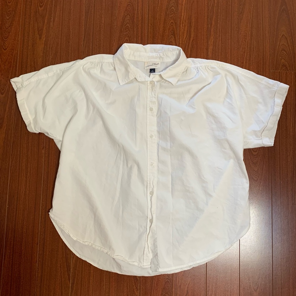 Oversized white button down